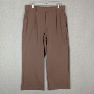 Halara Flex Daystretch Work Pants Womens XL Brown High Waisted Pocket Wide Leg